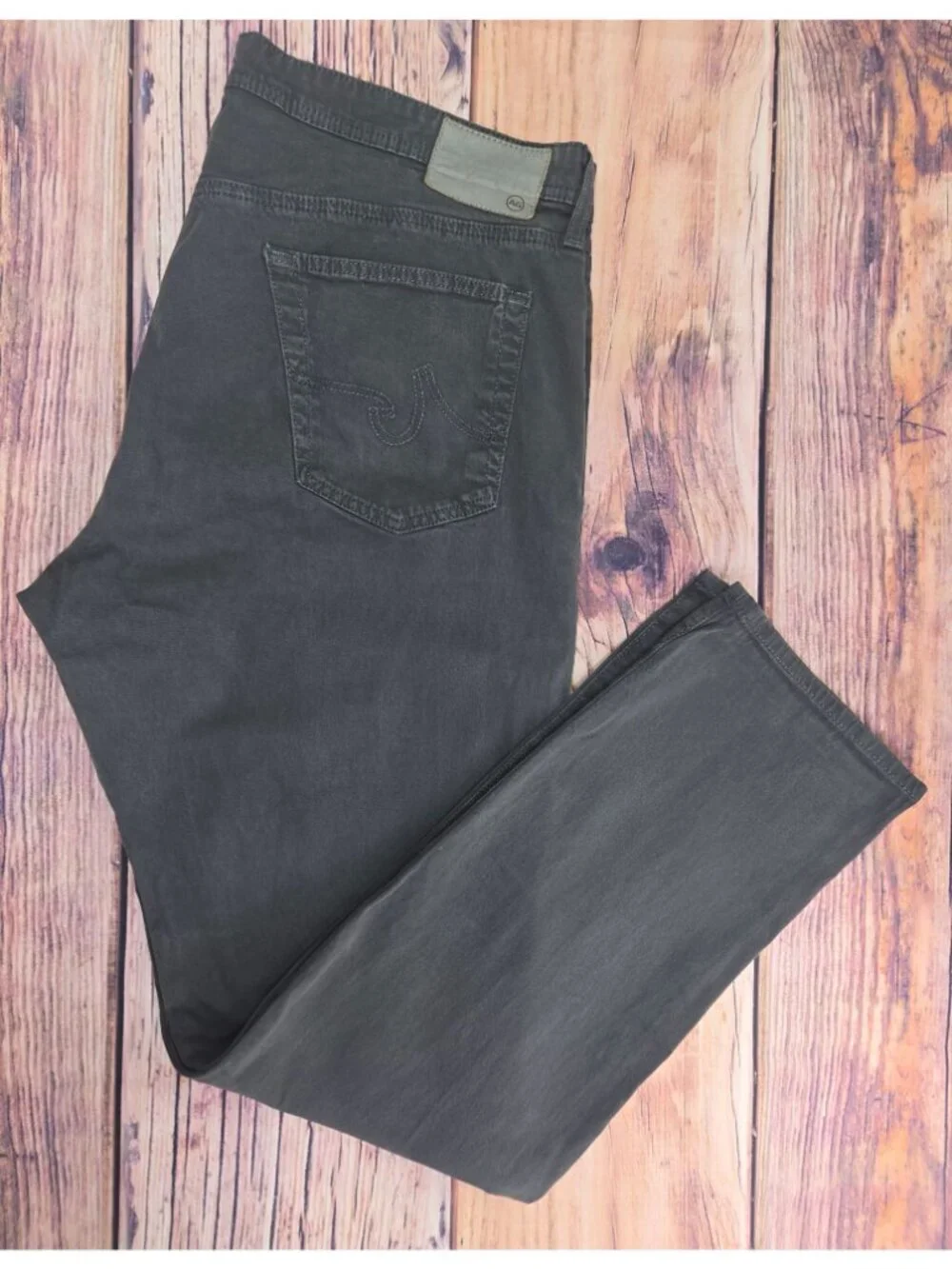 AG Adriano Goldschmied Mens The Everett Slim Gray Pants 38x32